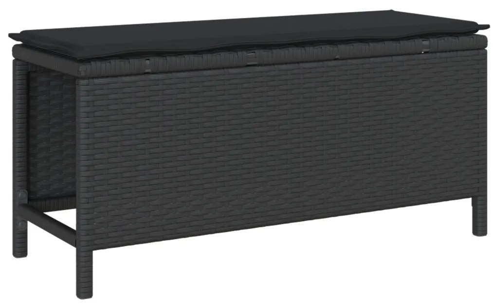 Kert étkező szett Fekete Poli rattan