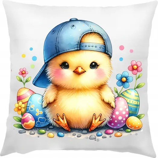 Gyerek Párnahuzat 40x40 cm Dekoratív Húsvéti Mintával