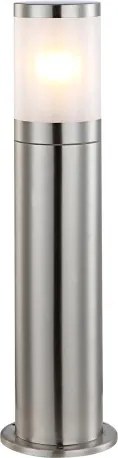 Globo 32015 Kültéri álló inox ,müanyag fehér, csíkos, IP44, ø: 140, H:500, exkl. 1xE27 60W 230V
