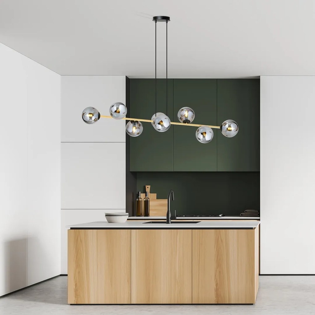 Emibig modern függeszték gravity fekete grafit arany emi1237/8
