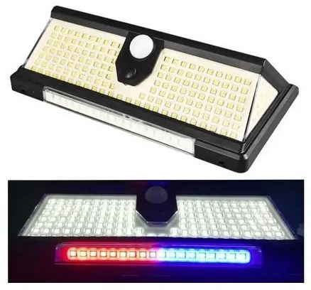 Napelemes kültéri lámpa, 190 LED-ek, érzékelővel, elsötétítő berendezéssel, vezeték nélküli