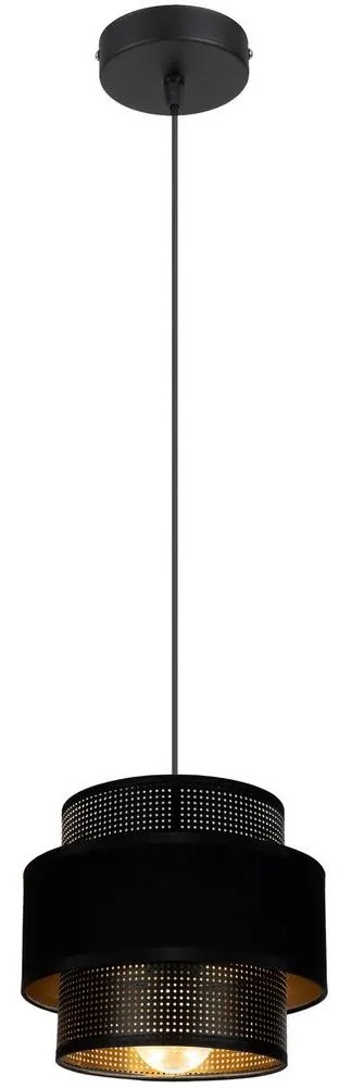 Csillár zsinóron NESS 1xE27/60W/230V fekete