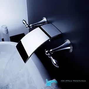 Fali mosdócsaptelep EYN SU5308 vízeséses kifolyóval, króm felülettel