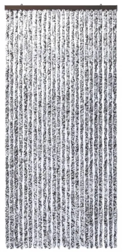 barna és bézs zsenília rovarfüggöny 100 x 220 cm