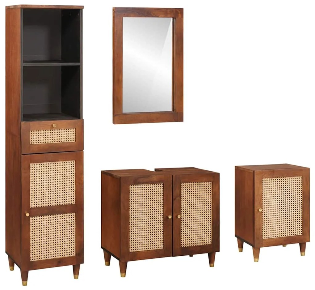 Fürdőszobai bútorok fiókkal ajtóval 4 pcs 38 x 33 x 160 cm
