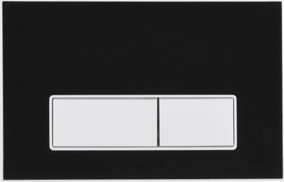 Öblítőgomb Jomo Werit JomoTech WC-állványhoz, üveg, fekete