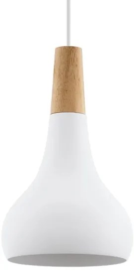 Eglo 901177 - SABINAR kábeles függeszték, 1xE27/60W/230V, Ø 18 cm, fehér