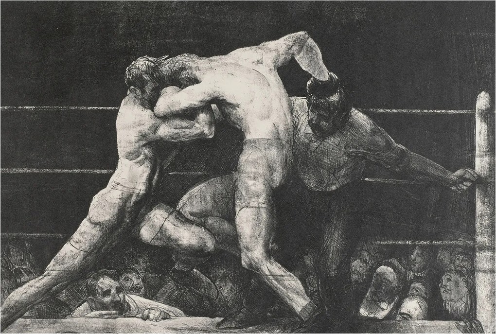 Divatos 3D Fali Flizelin Tapéta Bokszoló Párbaj 104x70 Ragasztóval