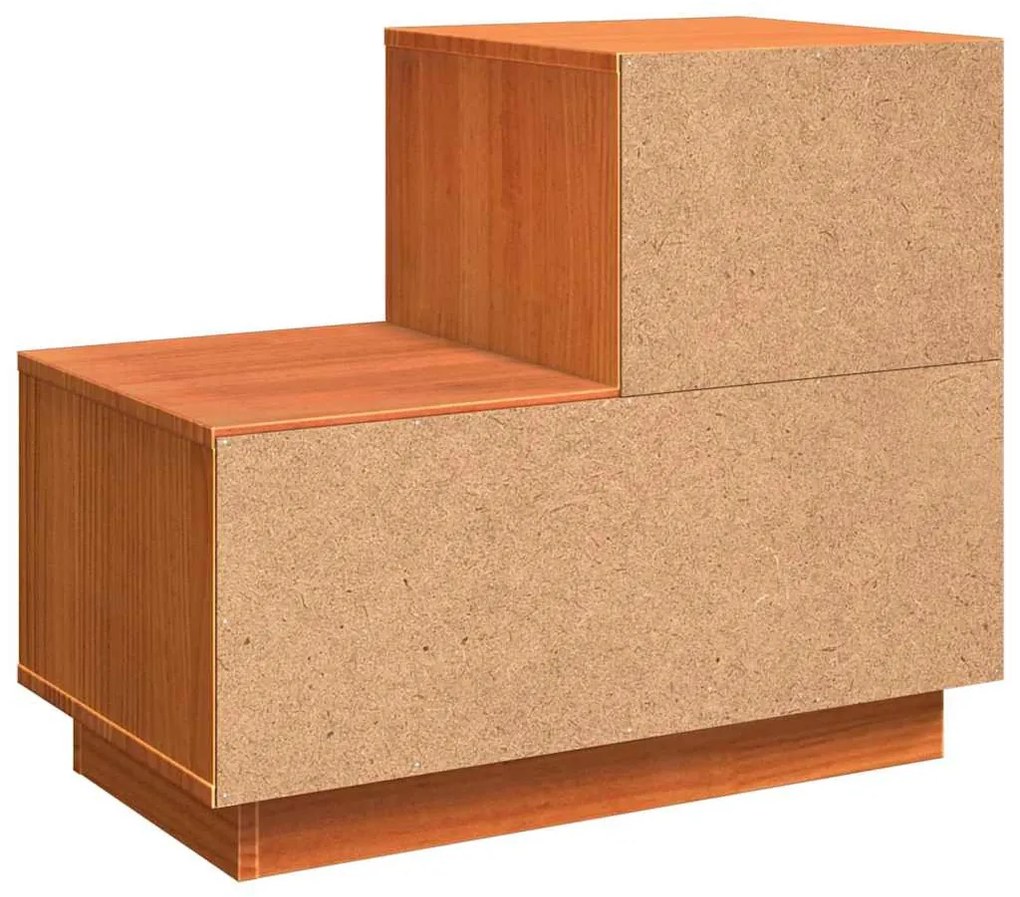 Éjjeliszekrény 2 pcs Viaszbarna 60 x 34 x 51 cm Tömör fenyőfa