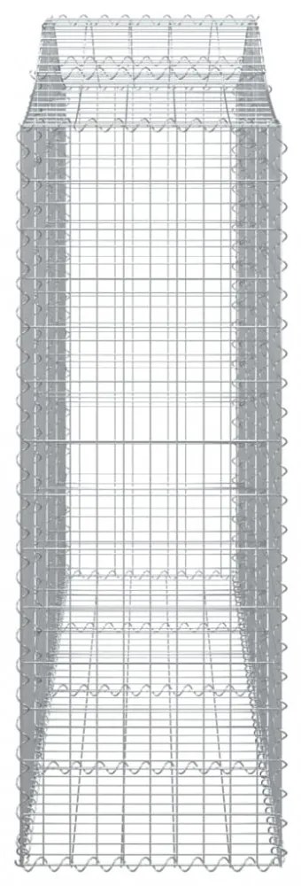 14 db íves horganyzott vas gabion kosár 200x50x140/160 cm