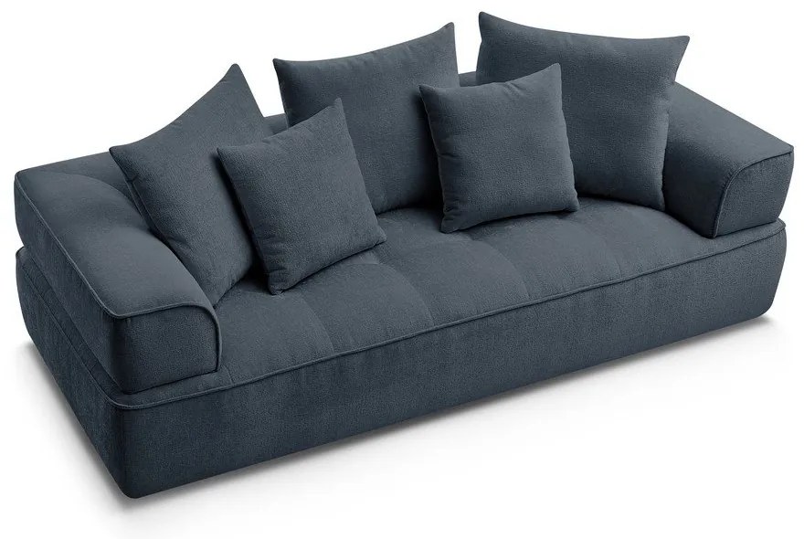 Sötétkék zsenília kanapé 237 cm Whesley – Bobochic Paris