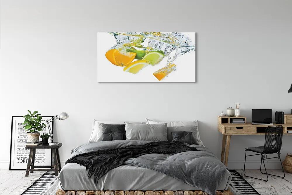 Canvas képek víz citrus 120x60 cm