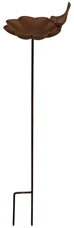 Leszúrható öntöttvas madáretető és itató, 80 cm