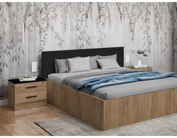 Éjjeli szekrény TOD, craft tölgy/fekete