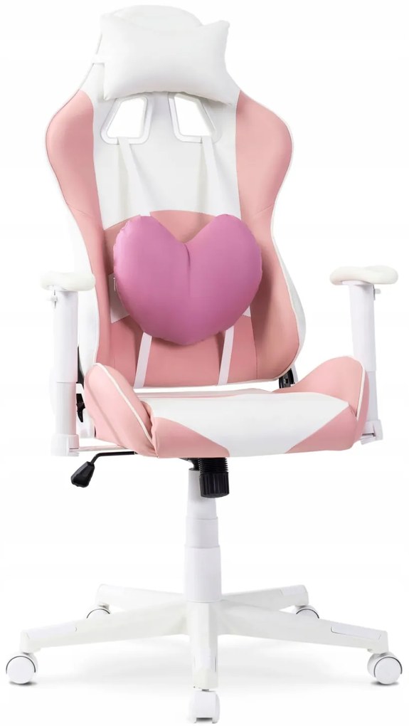 Irodai Forgószék Rózsaszín Eco-bőr Kárpittal.CANDY