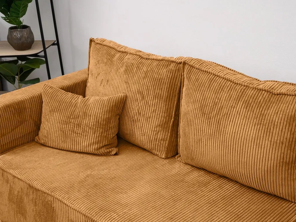 Mustársárga sarokkanapé SMART COSARO, kétoldalas + 2 párna INGYEN