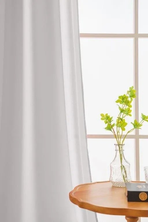 Függöny OXFORD LIGHT 140x250 cm, fehér Felfüggesztés: Hullámos sínszalag