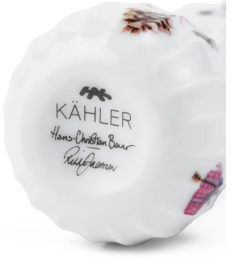 Porcelán kézzel festett karácsonyfadísz ø 4 cm Hammershøi Snowman – Kähler Design