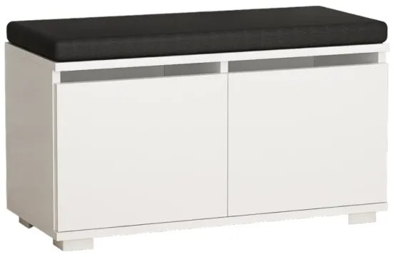 Cipősszekrény DRAGO 42x80 cm fehér/fekete