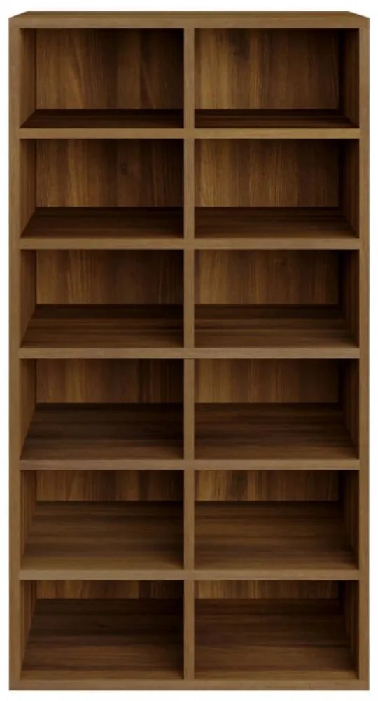 barna tölgy színű szerelt fa cipőtartó 54 x 34 x 100,5 cm