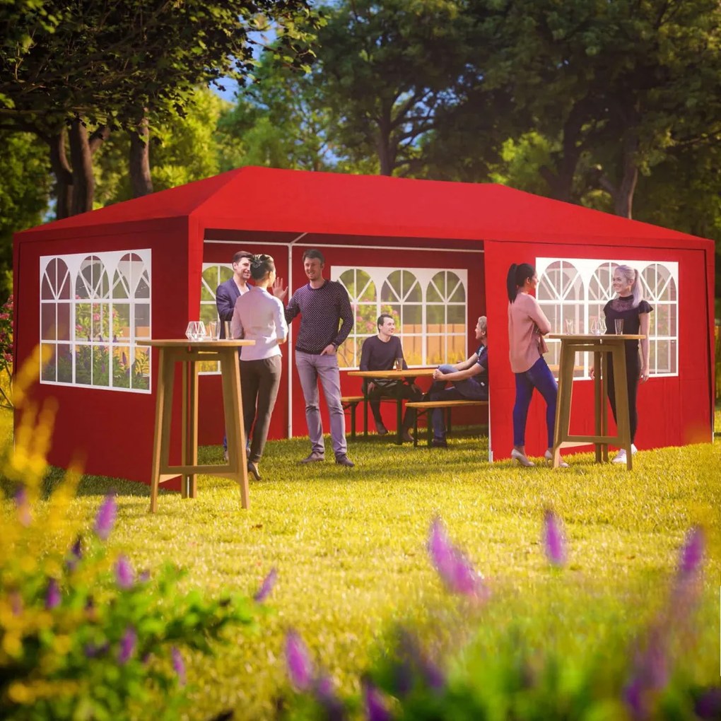 NEAPOL rendezvénysátor, 3x6m, piros Jurhan