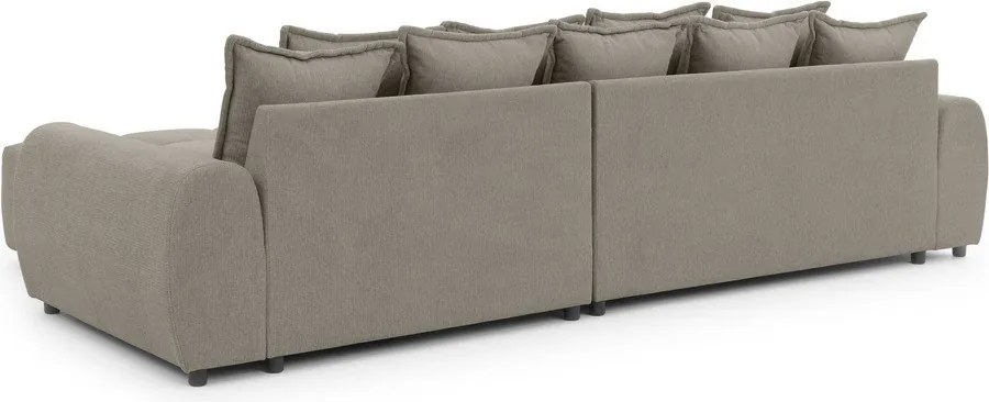 Szürkésbarna sarokkanapé (jobb oldali-heverő résszel) Albane – Ropez