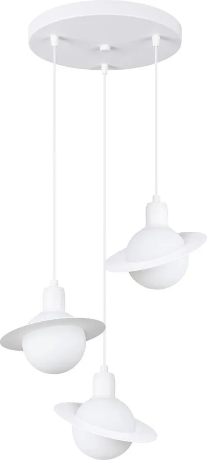 Fehér gyerek lámpa üveg búrával Mab – Sollux