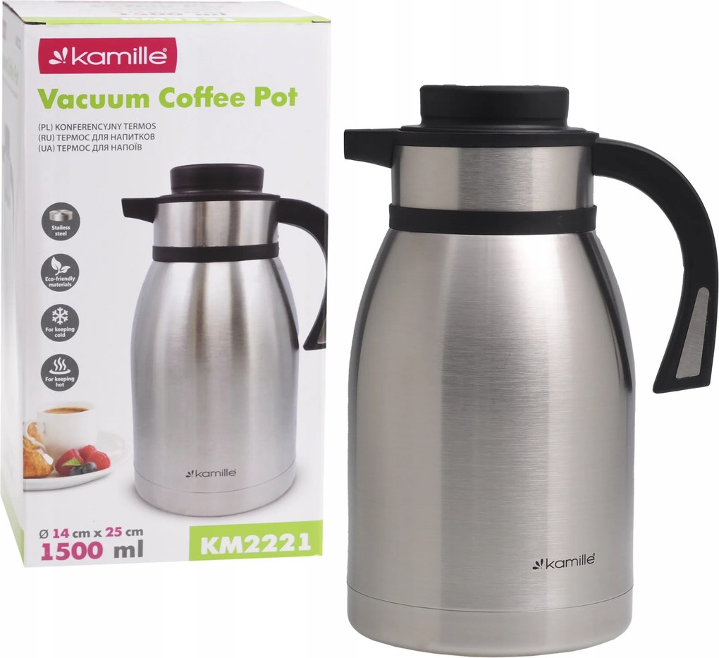 Italtartó termosz Kamille 1 1,5 l ezüst