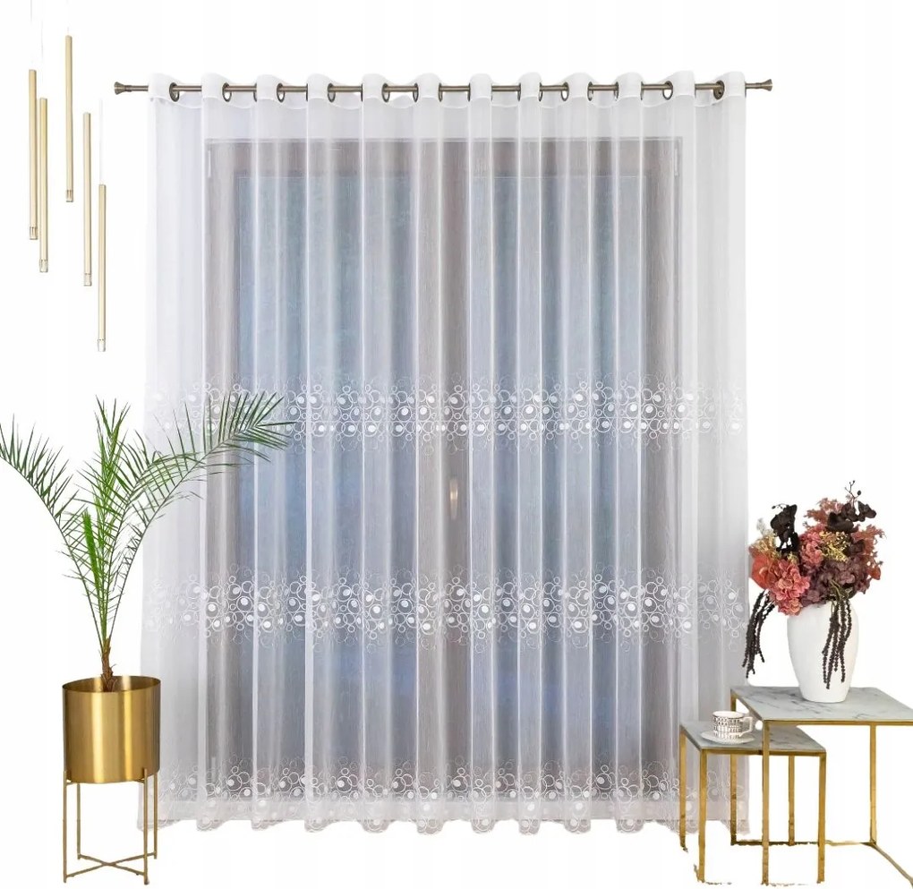 Hímzett napellenző függöny – elegáns függöny 200X235