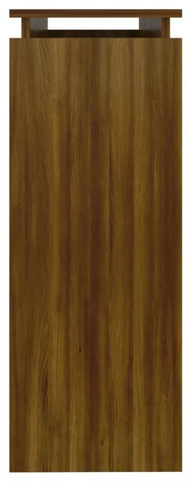 barna tölgyszínű szerelt fa tálalóasztal 102 x 30 x 80 cm