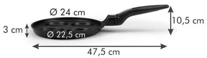 Tescoma SmartCLICK serpenyő 7 tükörtojás sütéséhez 24 cm