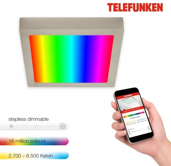 Telefunken 309602TF - LED RGBW Mennyezeti lámpa LED/18W/230V 2700-6500K WiFi