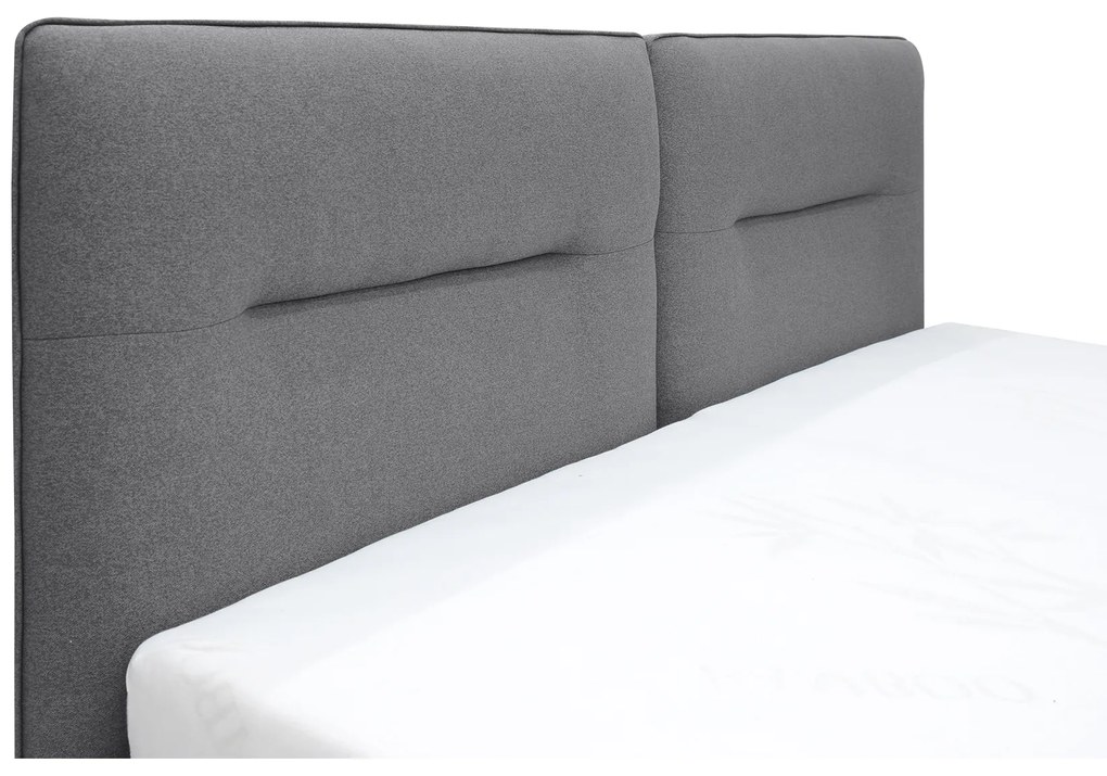 Franciaágy  180 cm Isuna (sötétszürke) (ágyráccsal) (tárolóhellyel). Akció -12%. 1100765