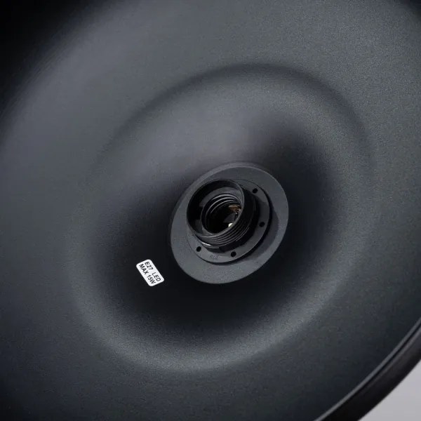 Sollux SL.1324 - Csillár zsinóron INDY 1xE27/15W/230V átm. 38 cm fekete