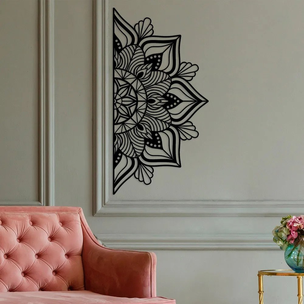 Fém fali dekoráció 118x59 cm Mandala – Wallity
