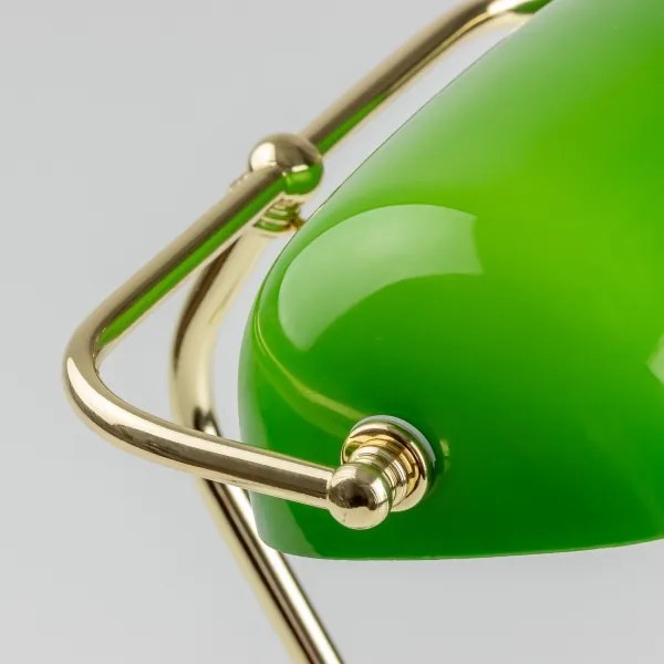 Brilagi - Asztali lámpa BANK OFFICE 1xE27/60W/230V fekete/arany/zöld