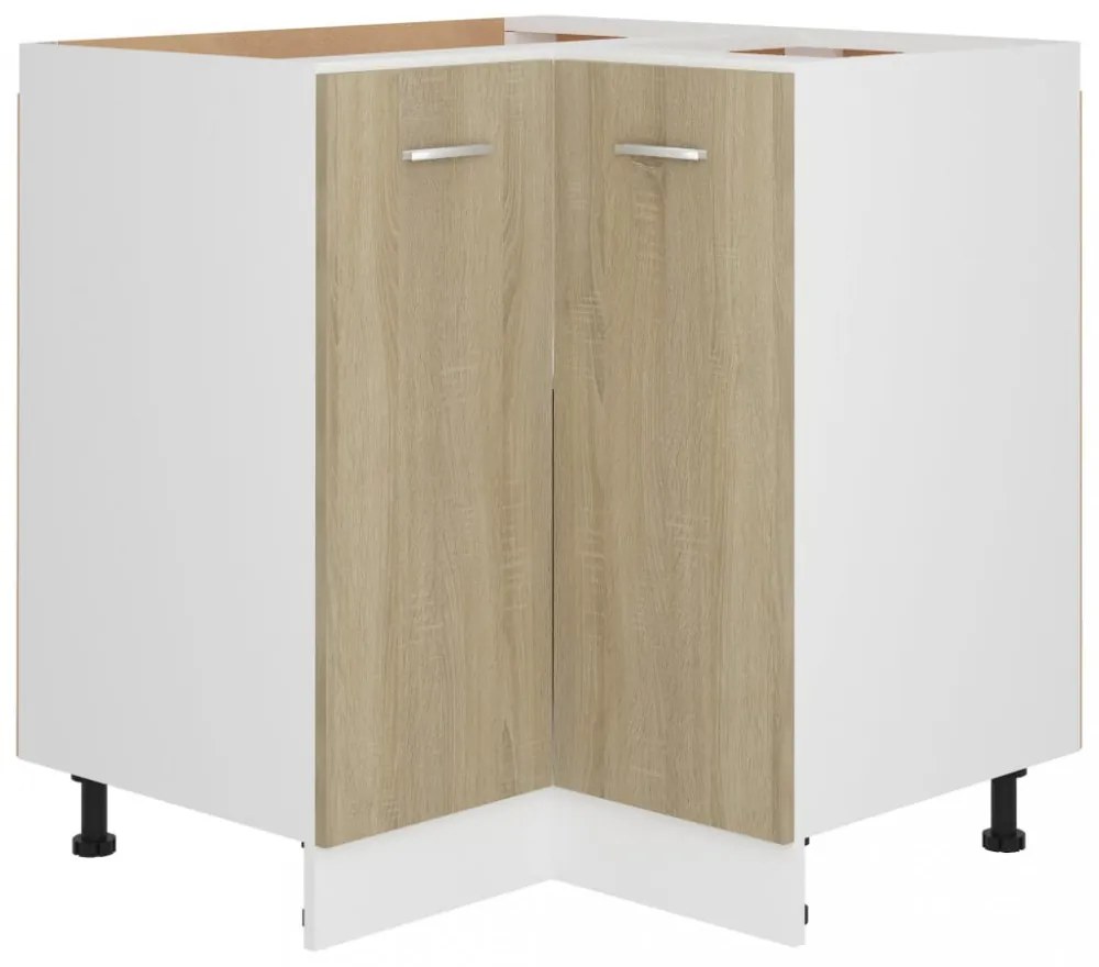 “Lyon” sonoma színű szerelt fa alsó sarokszekrény