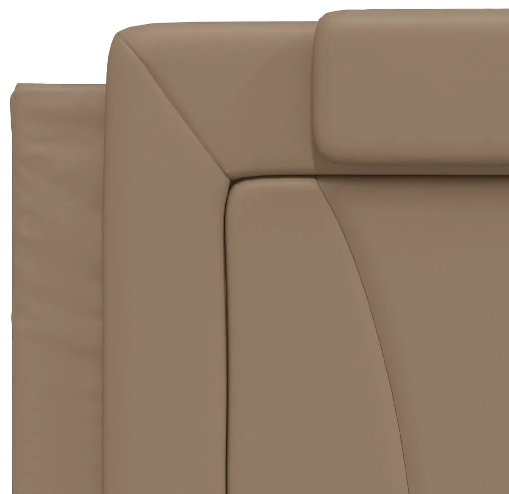 cappuccino színű műbőr ágykeret Viana matrac nélkül 200x200 cm