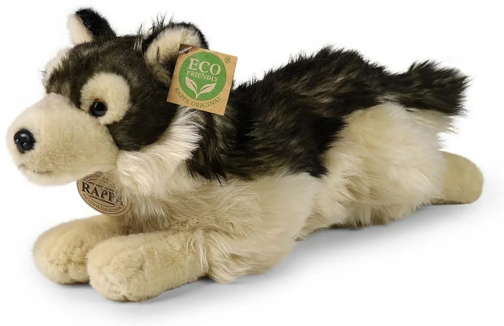 Rappa Plüss fekvő farkas 32 cm ECO - FRIENDLY