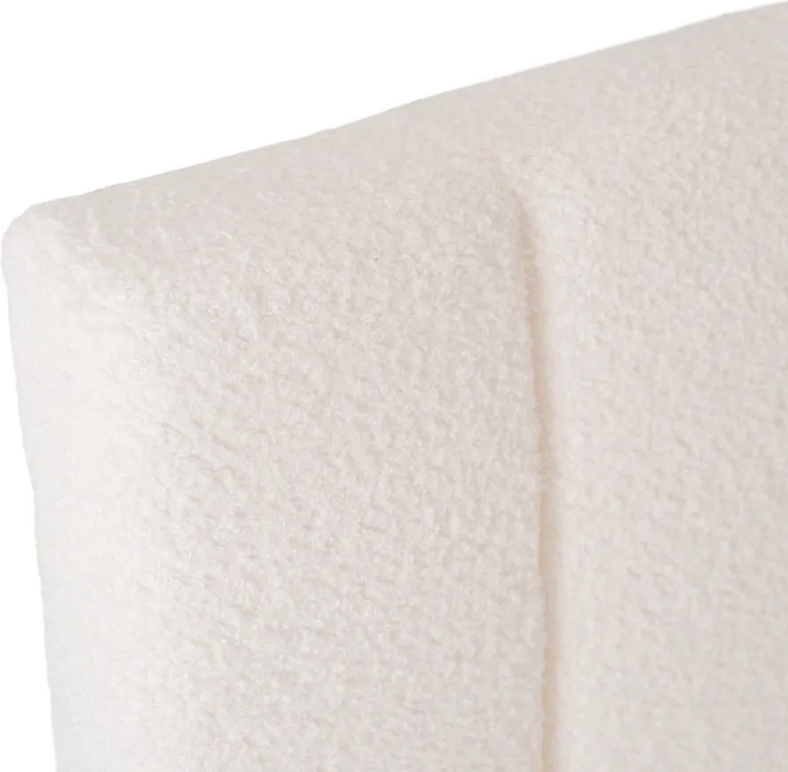 Łóżko 90x200 VILLEMO Kremowe Boucle