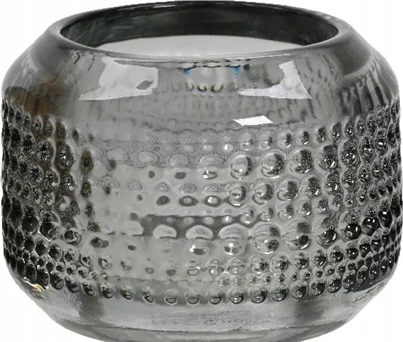 Dekoratív Üveg Gyertyatartó Elegáns Szürke 8,2X5,8CM