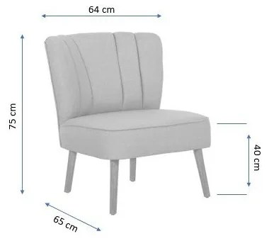 Sötétkék fotel Monn Way – Balcab Home