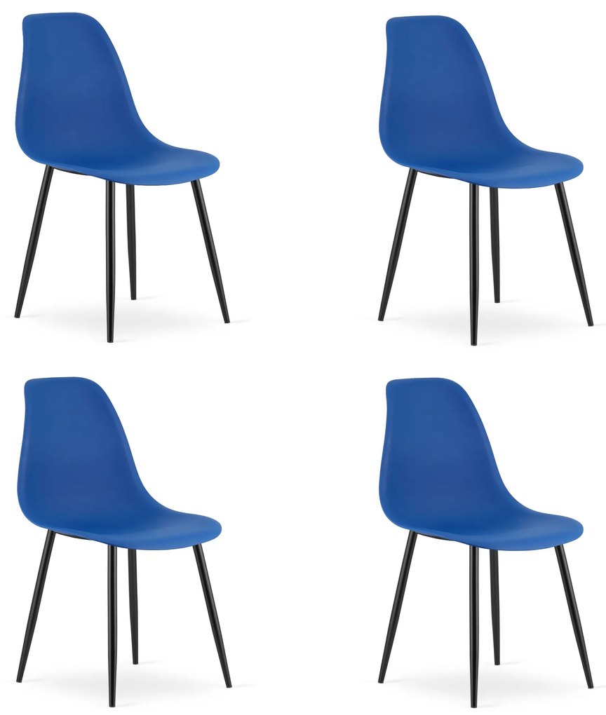 AKCIÓ Kék OSAKA szék fekete lábakkal II. osztály