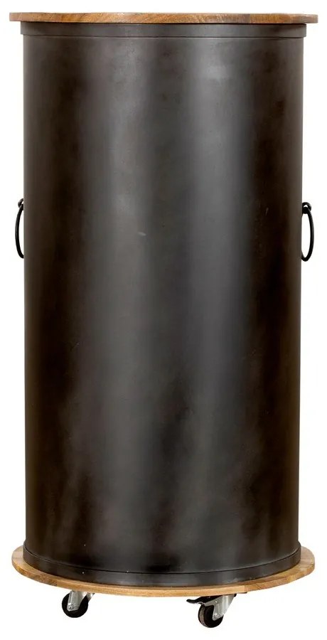 Fekete fém bortartó szekrény, palackok száma 9, 60x115 cm Luni – Interia Home & Living