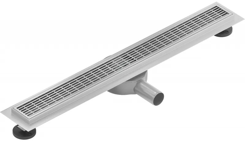 Mexen Lapos lineáris rozsdamentes ereszcsatorna 60 cm, 360°-os szifon, M33 minta, rozsdamentes acél, 1033060-40