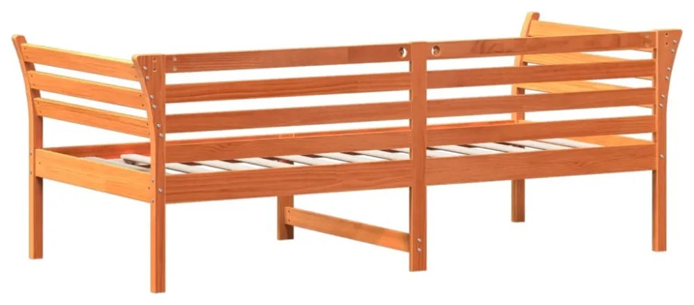 vidaXL kanapéágy ágy matrac viaszbarna 75x190 cm tömör fa fenyőfa