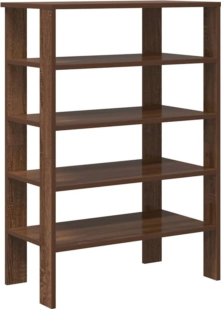 vidaXL barna tölgy színű szerelt fa cipőtartó 61x32x87,5 cm