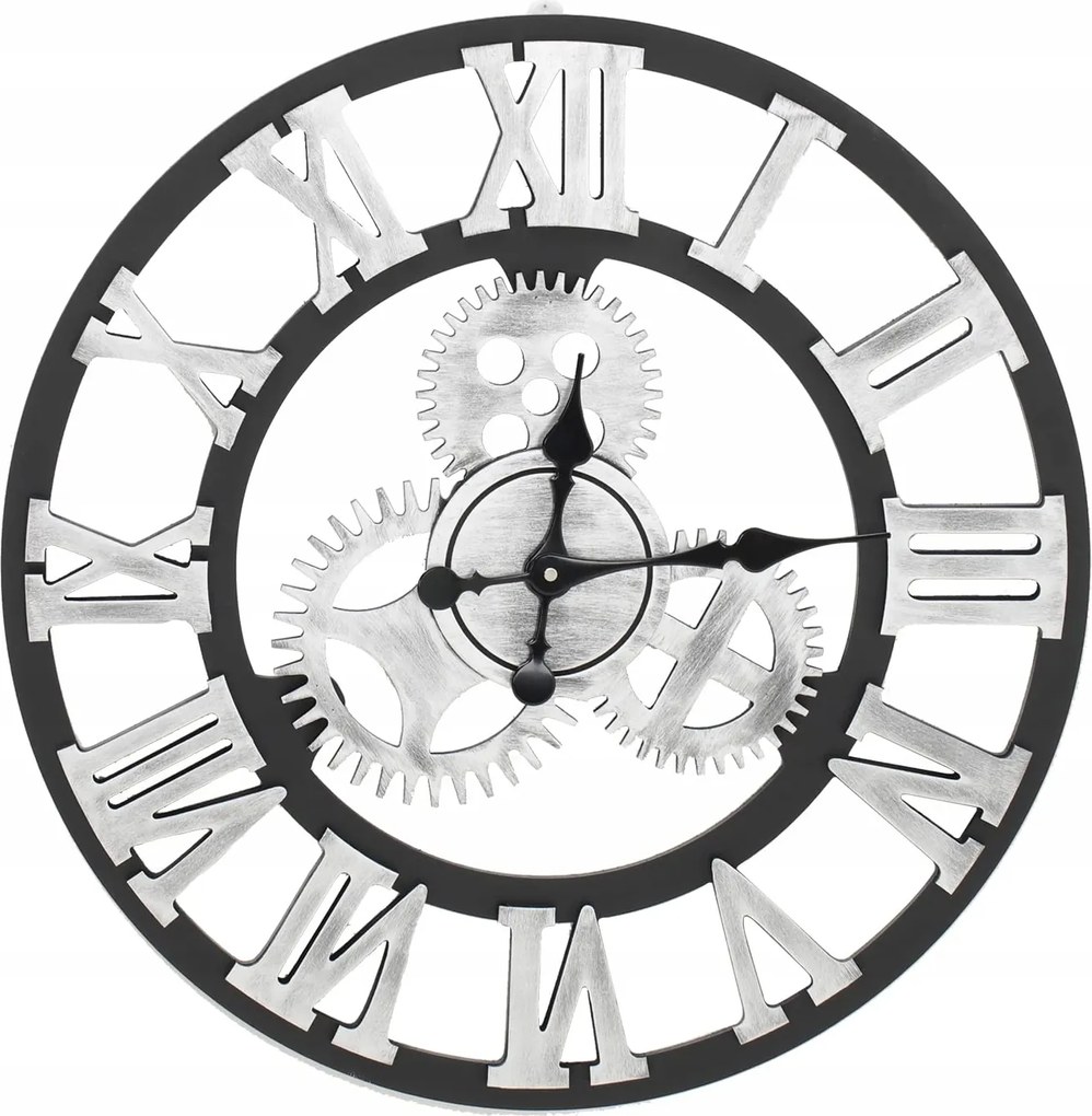Warmiehomy Nagy falióra 58 cm 3D vintage ipari csendes