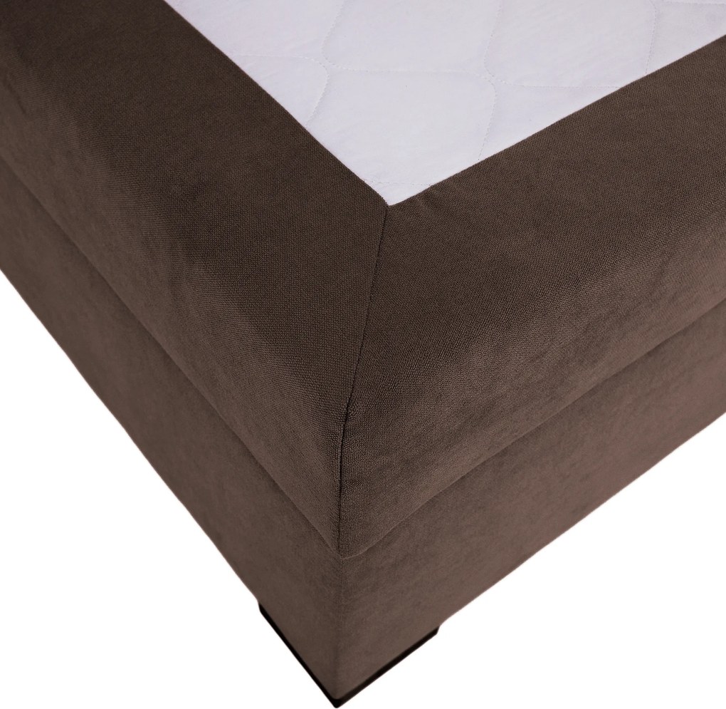 Boxspring ágy, 200x200, barna, APRIL
