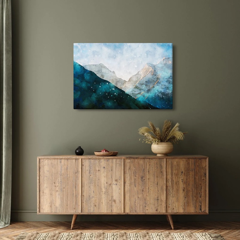 Kép - Hegyek rajza (90x60 cm)